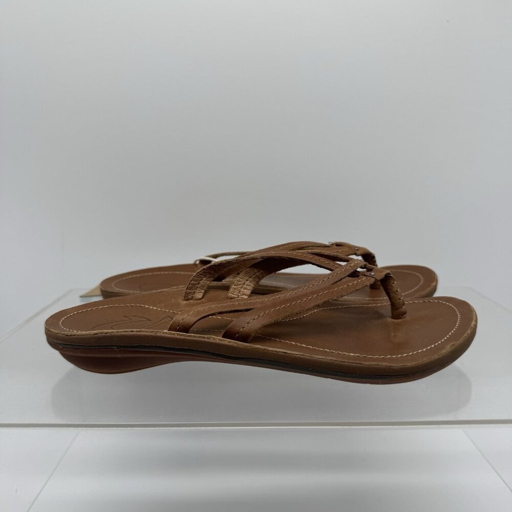 Brand New OLUKAI U'I Sahara Brown Slipper Flip Flop Thong Women’s Size 5